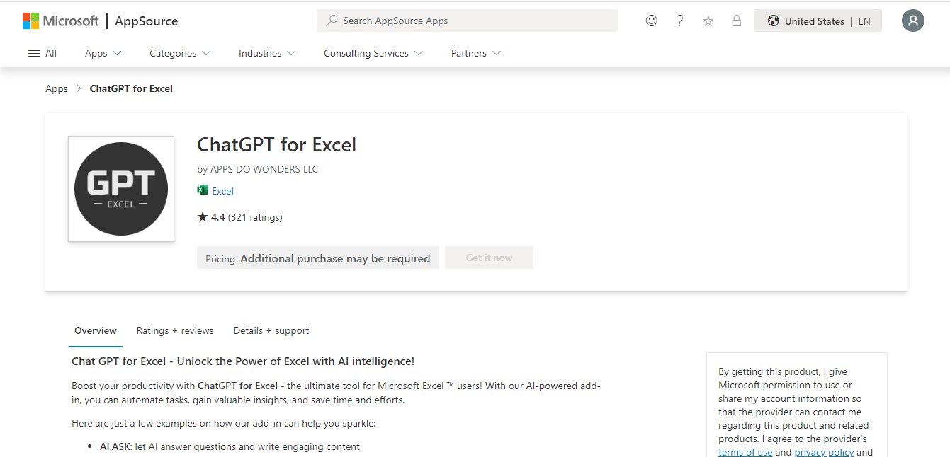 ChatGPT For Excel